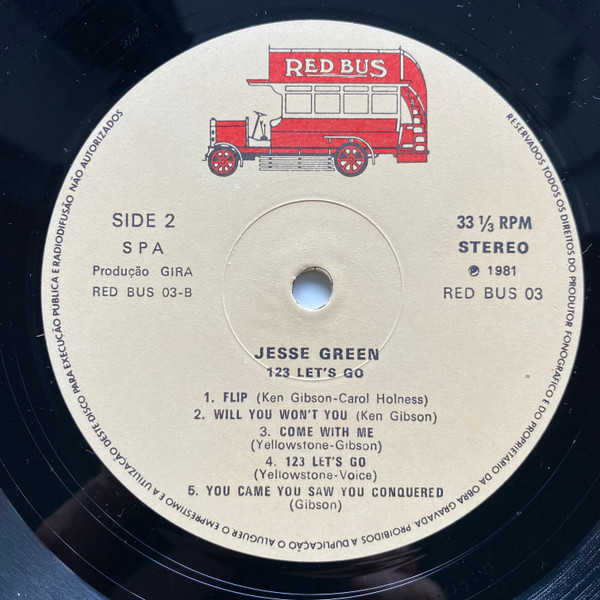 Jesse Green - 1, 2, 3 Let's Go | Red Bus Records (red bus 03) - 4