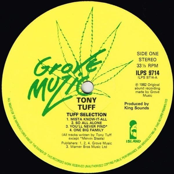 Tony Tuff - Tuff Selection | Island Records (ILPS 9714) - 4 Tony Tuff - Tuff Selection | Island Records (ILPS 9714) - 4