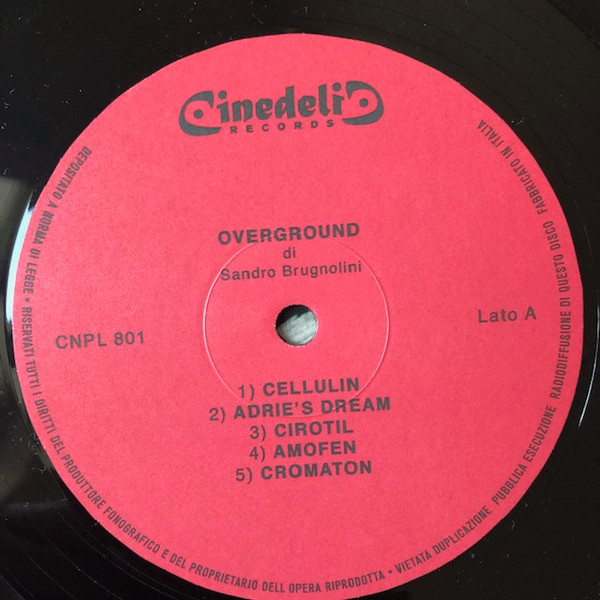 Sandro Brugnolini - Overground | Cinedelic Records (CNPL 801) - 3