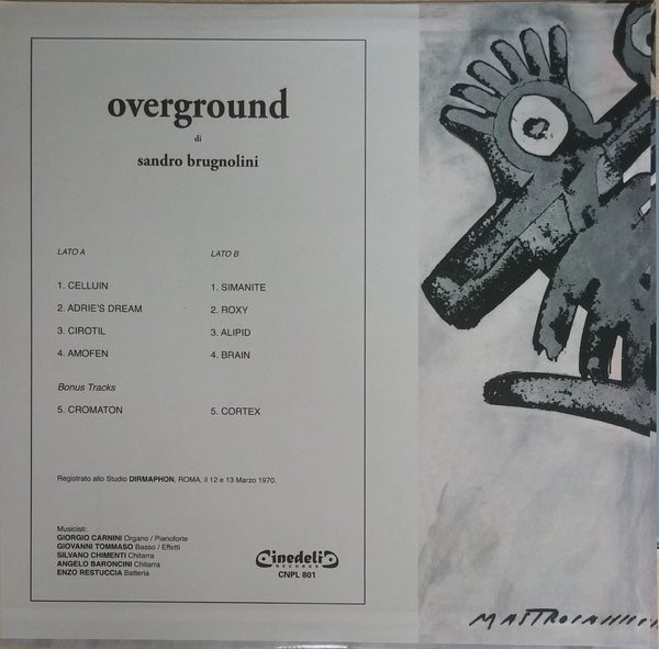 Sandro Brugnolini - Overground | Cinedelic Records (CNPL 801) - 2