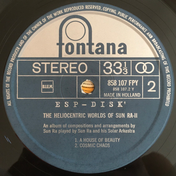 Sun Ra - The Heliocentric Worlds Of Sun Ra II | ESP-Disk' (858 107 FPY) - 4
