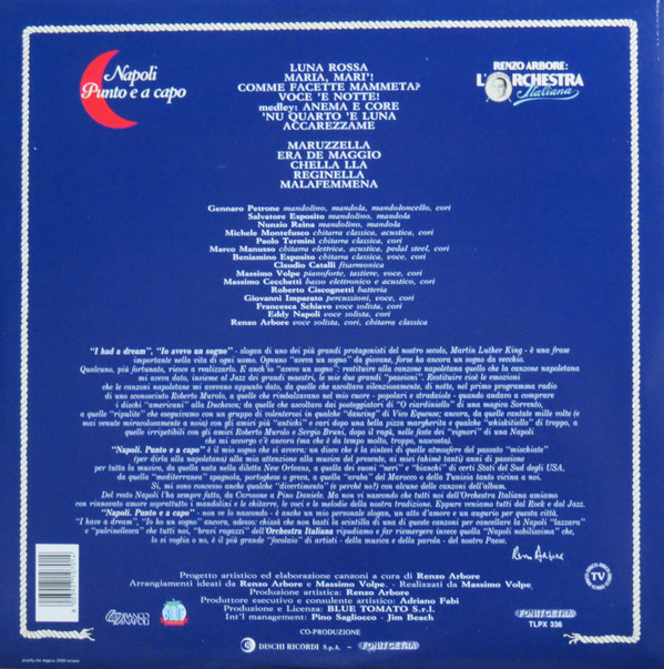 Renzo Arbore L'Orchestra Italiana - Napoli Punto E A Capo | Fonit Cetra (TLPX 336) - 2 Renzo Arbore L'Orchestra Italiana - Napoli Punto E A Capo | Fonit Cetra (TLPX 336) - 2