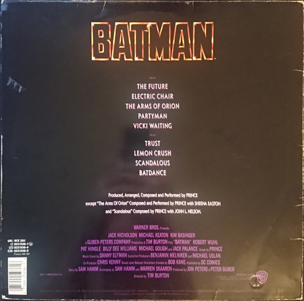Prince - Batman™ (Motion Picture Soundtrack) | Warner Bros. Records (WX 281) - 2 Prince - Batman™ (Motion Picture Soundtrack) | Warner Bros. Records (WX 281) - 2