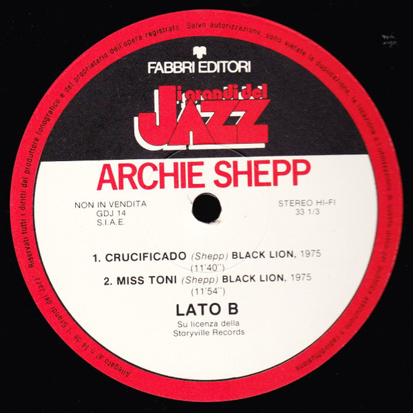 Archie Shepp - Archie Shepp | Fabbri Editori (GdJ 14) - 2