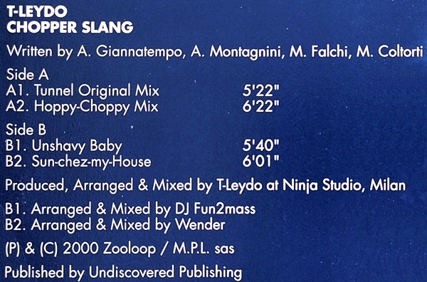 T-Leydo - Chopper Slang | Zooloop (ZLO 0004)