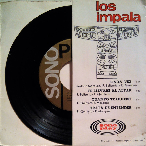 Los Impala - Cada Vez / Te Llevare Al Altar / Cuanto Te Quiero / Trata de Entender | Sonoplay (SBP-10004) - 3