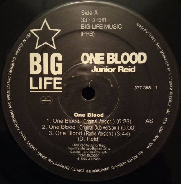 Junior Reid - One Blood | Big Life (877 355-1) - 3