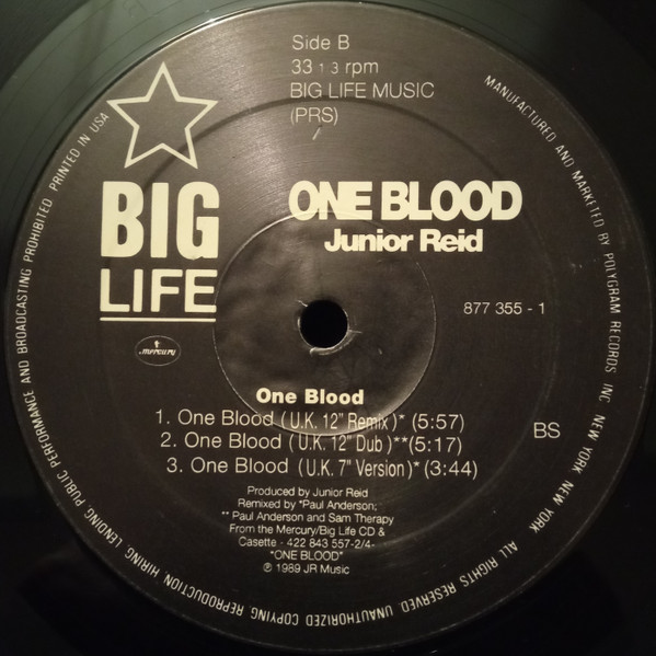 Junior Reid - One Blood | Big Life (877 355-1) - 4