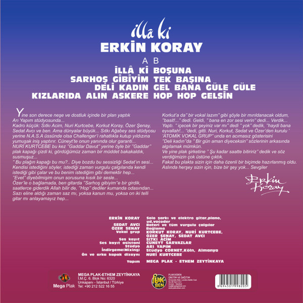 Erkin Koray - İllâ Ki | Mega Plak (INP 055) - 2