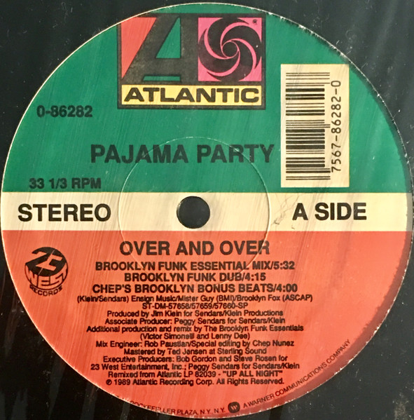 Pajama Party - Over And Over | Atlantic (0-86282) - 2