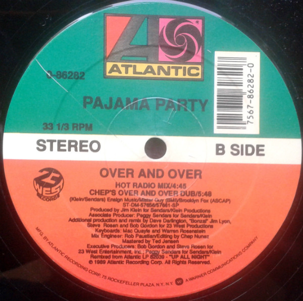Pajama Party - Over And Over | Atlantic (0-86282) - 3