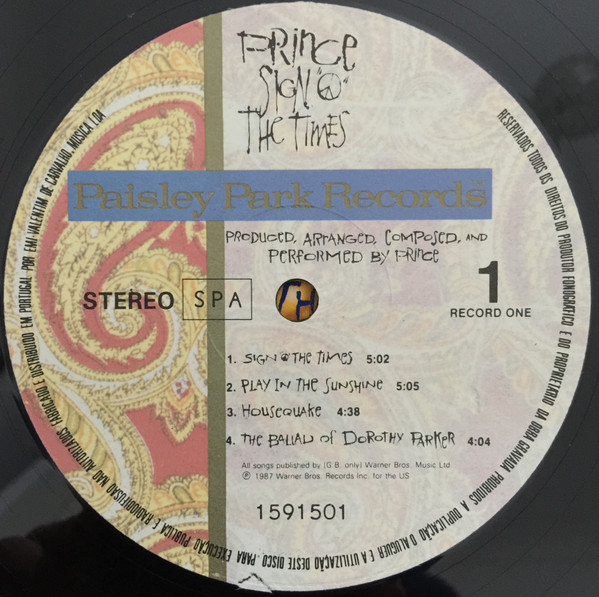Prince - Sign "O" The Times | Paisley Park (1591503) - 3