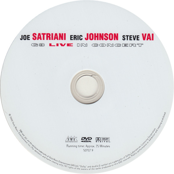 Joe Satriani , Eric Johnson , Steve Vai , G3 - G3 Live In Concert | SMV Enterprises (50157 9) - 2