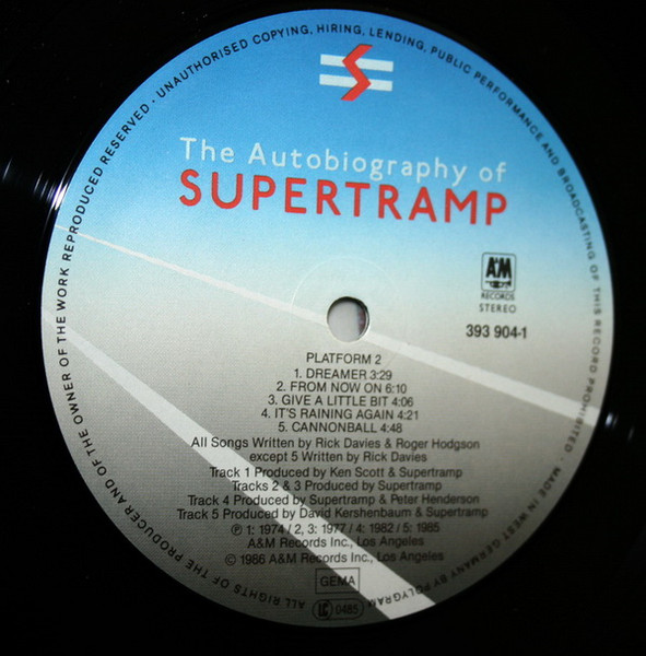 Supertramp - The Autobiography Of Supertramp | A&M Records (393 904-1) - 4