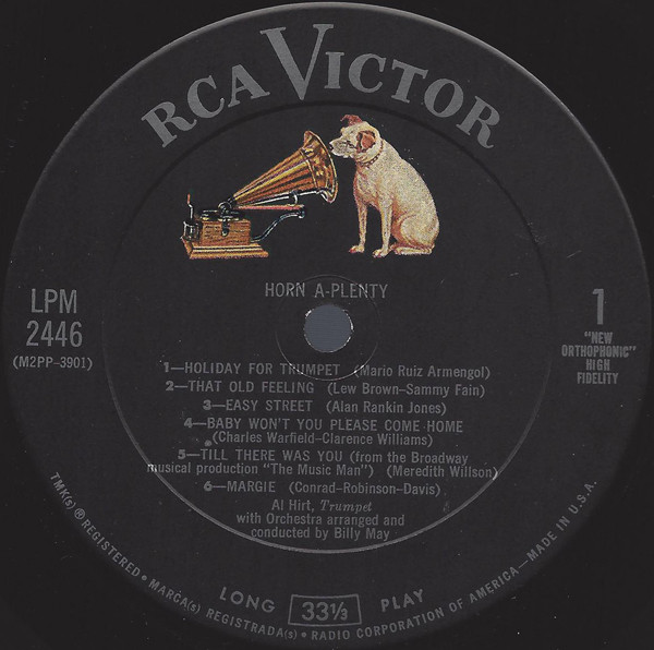 Al Hirt With Orchestra Arranged And Conducted By Billy May - Horn A-Plenty | RCA Victor (LPM-2446) - 3