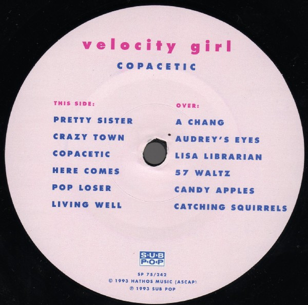 Velocity Girl - Copacetic | Sub Pop (SP 75/242) - 2