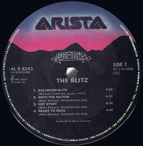 Krokus - The Blitz | Arista (AL8-8243) - 3
