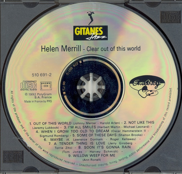 Helen Merrill - Clear Out Of This World | EmArcy (510 691-2) - 3 Helen Merrill - Clear Out Of This World | EmArcy (510 691-2) - 3