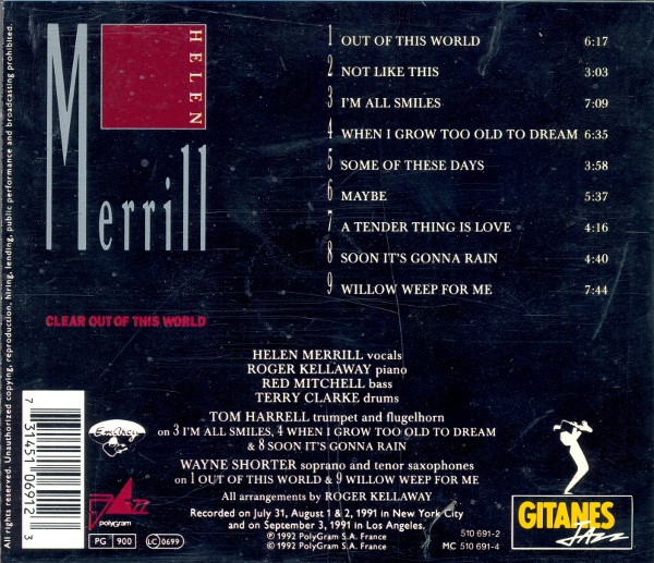 Helen Merrill - Clear Out Of This World | EmArcy (510 691-2) - 2 Helen Merrill - Clear Out Of This World | EmArcy (510 691-2) - 2