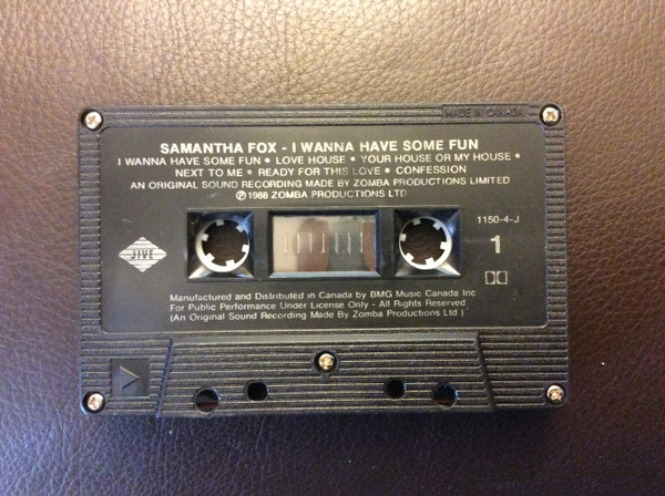 Samantha Fox - I Wanna Have Some Fun [Cassette] | Jive (1150-4-J) - 3