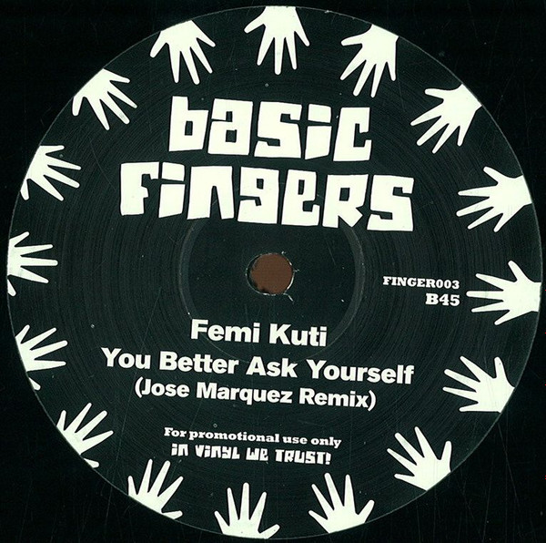Celia Cruz / Femi Kuti - Elegua (Jose Marquez Remix) / You Better Ask Yourself (Jose Marquez Remix) | Basic Fingers (FINGER003) - 2 Celia Cruz / Femi Kuti - Elegua (Jose Marquez Remix) / You Better Ask Yourself (Jose Marquez Remix) | Basic Fingers (FINGER003) - 2