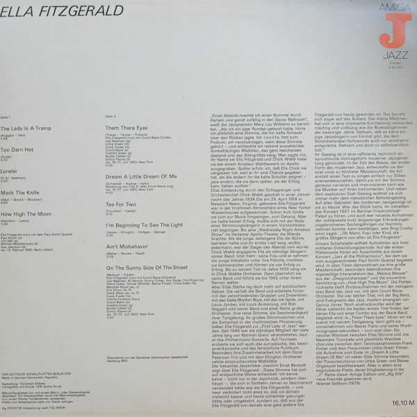 Ella Fitzgerald - Ella Fitzgerald | AMIGA (8 55 055) - 2