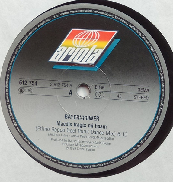 Bayernpower - Maedls Tragts Mi Hoam | Ariola (612 754) - 3