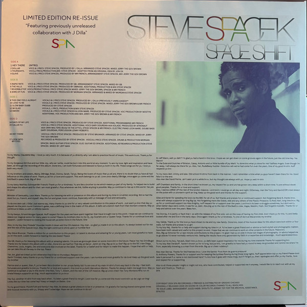 Steve Spacek - Space Shift | SPA Recordings (SPALP01) - 2