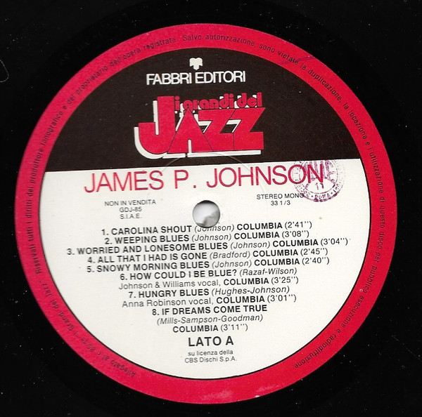 James Price Johnson - James P. Johnson | Fabbri Editori (GdJ 85) - 2 James Price Johnson - James P. Johnson | Fabbri Editori (GdJ 85) - 2