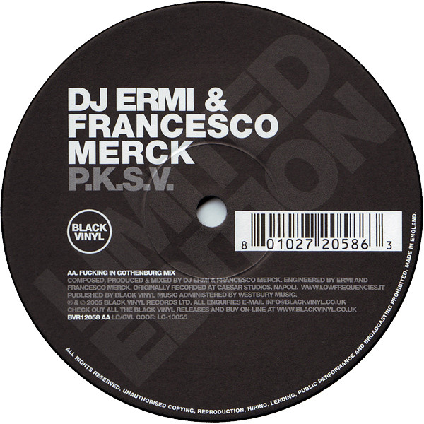 DJ Ermi & Francesco Merck - P.K.S.V. | Black Vinyl Records (BVR12058) - 2 DJ Ermi & Francesco Merck - P.K.S.V. | Black Vinyl Records (BVR12058) - 2