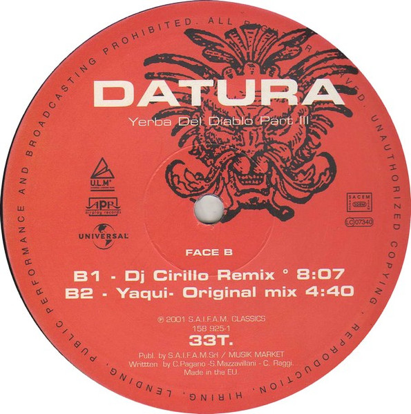 Datura - Yerba Del Diablo (Part III) | Universal Licensing Music (ULM) (158 925-1) - 3 Datura - Yerba Del Diablo (Part III) | Universal Licensing Music (ULM) (158 925-1) - 3