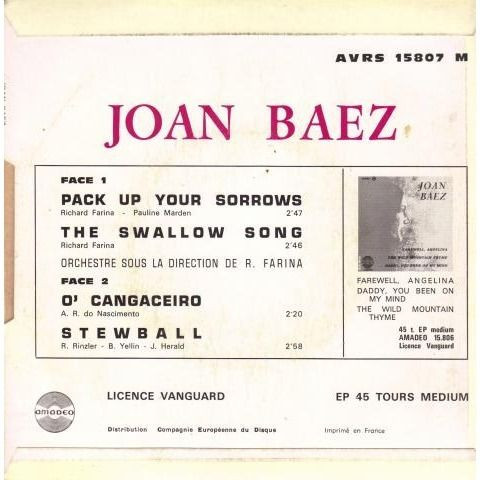 Joan Baez - Pack Up Your Sorrows | Amadeo (15807) - 2