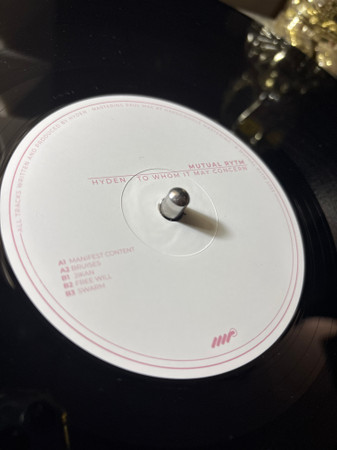 Hyden - To Whom It May Concern | Mutual Rytm (MR038) - main Hyden - To Whom It May Concern | Mutual Rytm (MR038) - main