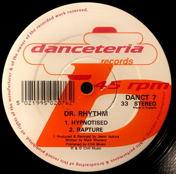 Dr. Rhythm - Energy / Hypnotised | Danceteria Records (DANCT 7) - 2