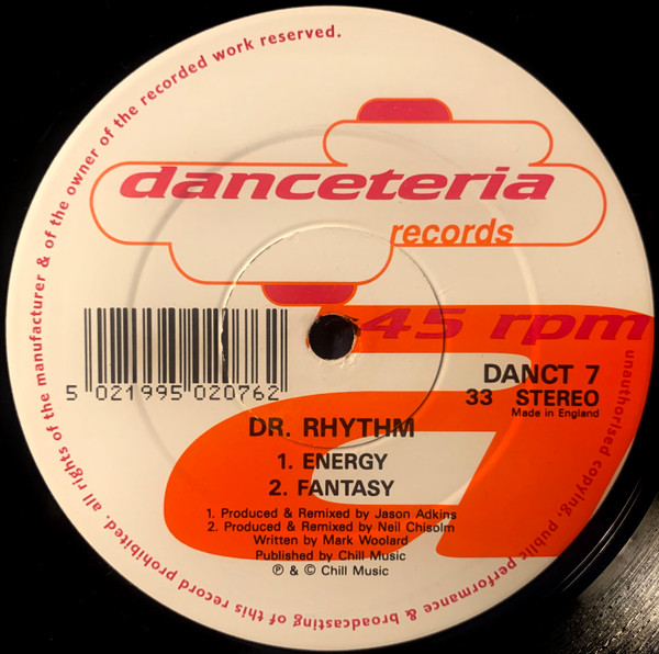 Dr. Rhythm - Energy / Hypnotised | Danceteria Records (DANCT 7) - main