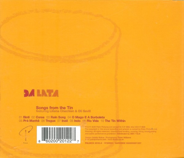 Da Lata - Songs From The Tin | Palm Pictures (PALMCD 2012-2) - 2