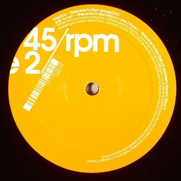 King Roc - Welcome To Zion | Simple Records (simple0620) - 2
