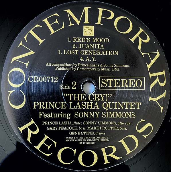 Prince Lasha Quintet Featuring Sonny Simmons - The Cry! | Craft Records (CR00712) - 4