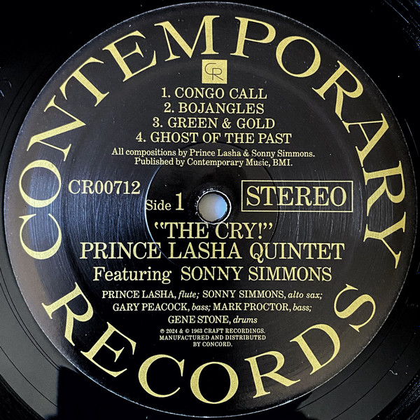 Prince Lasha Quintet Featuring Sonny Simmons - The Cry! | Craft Records (CR00712) - 3