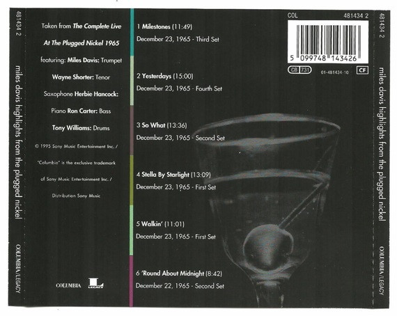 Miles Davis - Highlights From The Plugged Nickel | Columbia (481434 2) - main