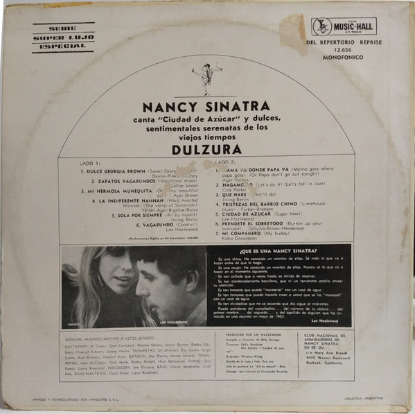 Nancy Sinatra - Dulzura (Sugar) | Music Hall (12.656) - 2 Nancy Sinatra - Dulzura (Sugar) | Music Hall (12.656) - 2