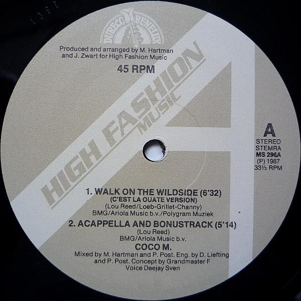 Coco M - Walk On The Wild Side (C'est La Ouate Version) | High Fashion Music (MS 296) - 3 Coco M - Walk On The Wild Side (C'est La Ouate Version) | High Fashion Music (MS 296) - 3