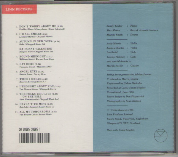 Carol Kidd - All My Tomorrows | Aloi Records (AKCD 005) - 2
