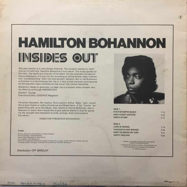 Hamilton Bohannon - Insides Out | Brunswick (840 076) - 2