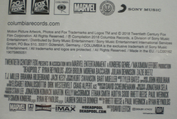 Various - Deadpool 2 (Original Motion Picture Soundtrack) | Columbia (19075865051) - 3 Various - Deadpool 2 (Original Motion Picture Soundtrack) | Columbia (19075865051) - 3