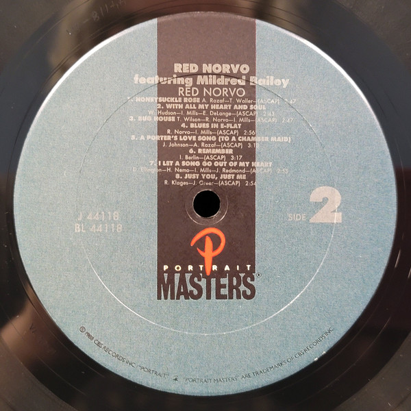 Red Norvo , Mildred Bailey - Red Norvo Featuring Mildred Bailey | Portrait Masters (RJ 44118) - 4 Red Norvo , Mildred Bailey - Red Norvo Featuring Mildred Bailey | Portrait Masters (RJ 44118) - 4