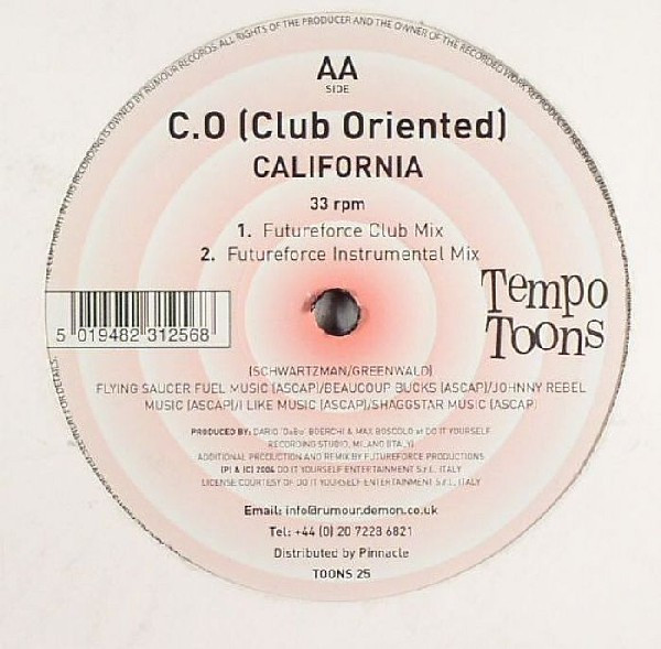 C.O. (Club Oriented) - California | Tempo Toons (TOONS 25) - 2