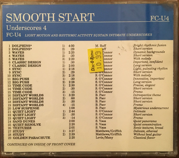 Various - Smooth Start - Underscores 4 | FirstCom (FC-U4) - 2