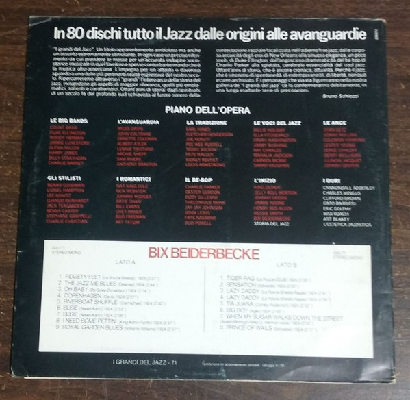 Bix Beiderbecke - Bix Beiderbecke | Fabbri Editori (GdJ 71) - 2