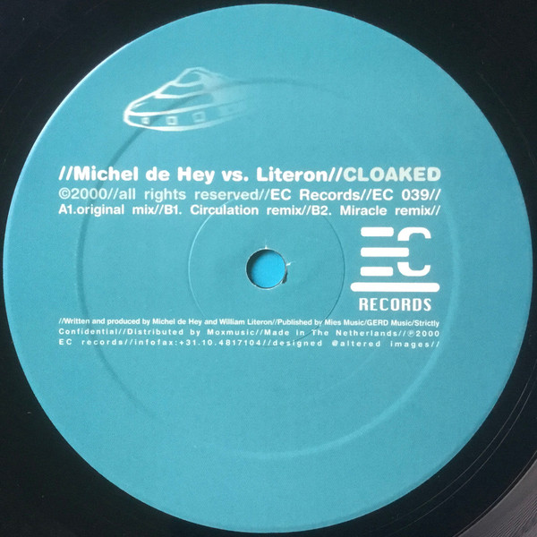 Michel De Hey Vs. Literon - Cloaked | EC Records (EC 039) - 4